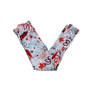 Tween LuLaRoe Fourth of July Leggings NEW Fireworks Fits 00-0